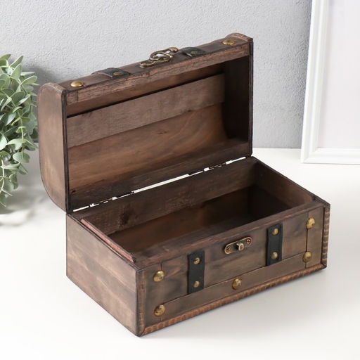 Шкатулка для украшений «Сундук. Джино», дерево, 26×15×14 см