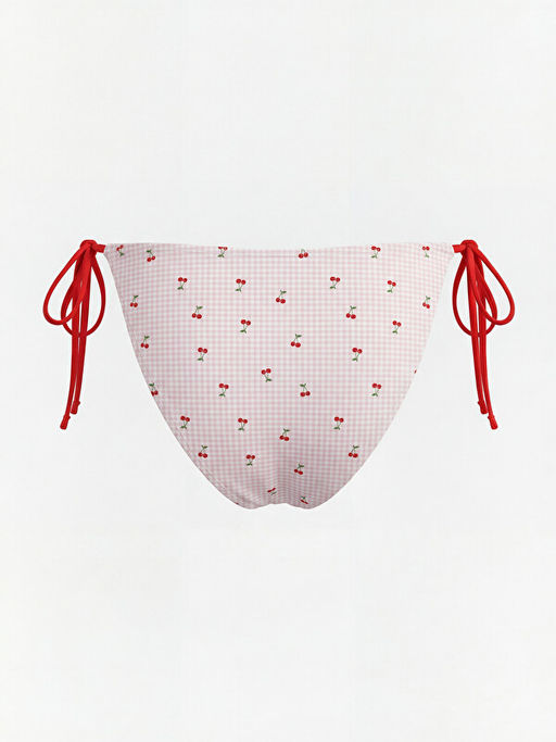 Kiraz Desenli ?pli Kad?n Brazilian Bikini Alt?