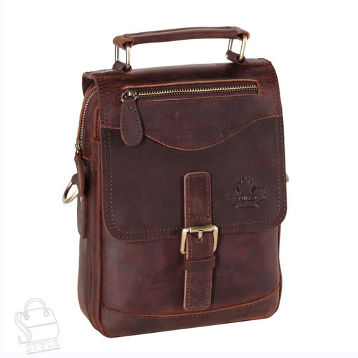 Сумка мужская кожаная 35601Z d.brown Zinimsk  в Новосибирске