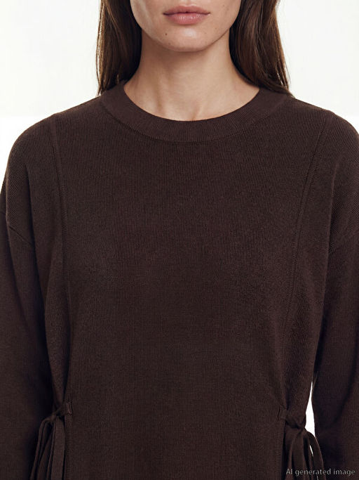 Bisiklet Yaka Kad?n Triko Tunik