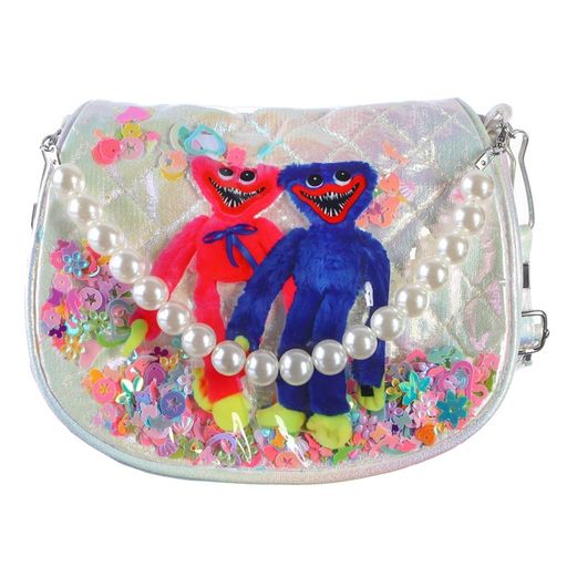 Сумка детская на клапане, 6х12х16 см, регулируемый ремень, белый МИКС - Simaland фото 4