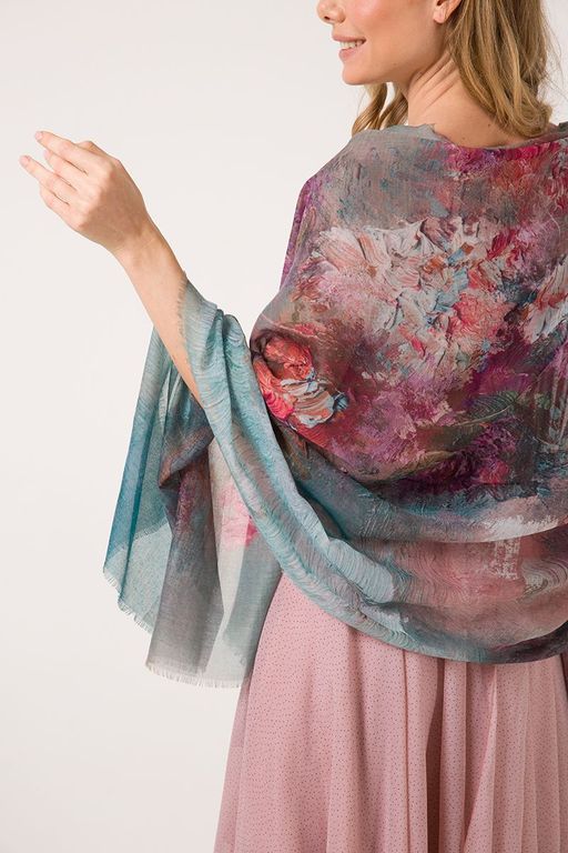 Палантин из вискозы и хлопка