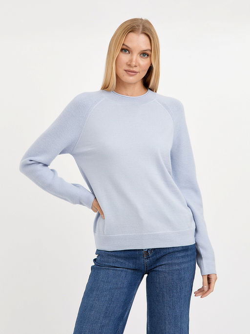 джемпер женский из шерсти с круглым вырезом - Glenfield фото 4