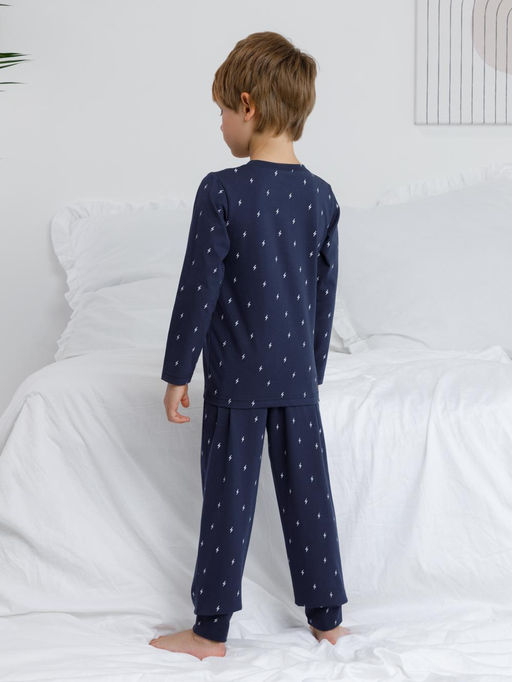 К 1637/синий 1410 Н032 пижама дет