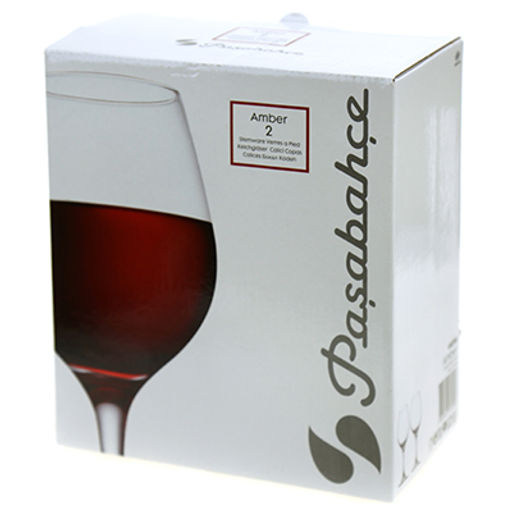 Amber Бокал стеклянный 365мл, для вина, набор 2шт, Pasabahce (Россия) - Домашняя мода фото 2