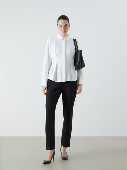 Beli Lastikli Kad?n Cigarette Pantolon