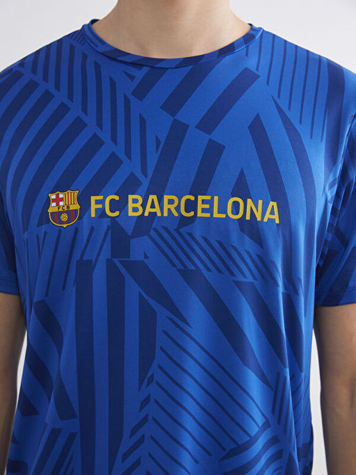 Футболка мужская с принтом Barcelona с коротким рукавом