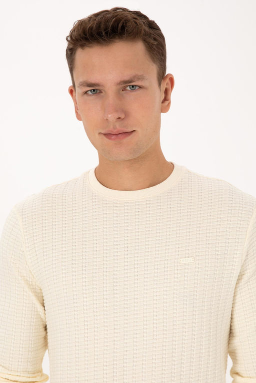 Erkek Krem Sweatshirt