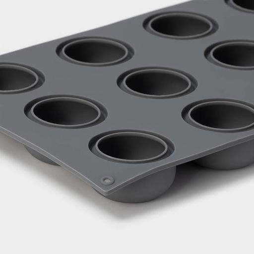 Форма для выпечки и муссовых десертов KONFINETTA Фолд, силикон, 28,8?17,1?2,6 см, 12 ячеек (4,2?2,5 см), цвет серый  фото 5