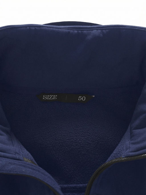 Ветровка мужская софтшелл виндстоппер с капюшоном спортивная темно-синего цвета 9615_1TS