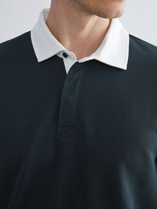 Polo Yaka Erkek Sweatshirt
