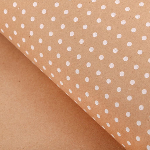 Бумага упаковочная крафт в рулоне «Горошек», 0,7 х 8 м