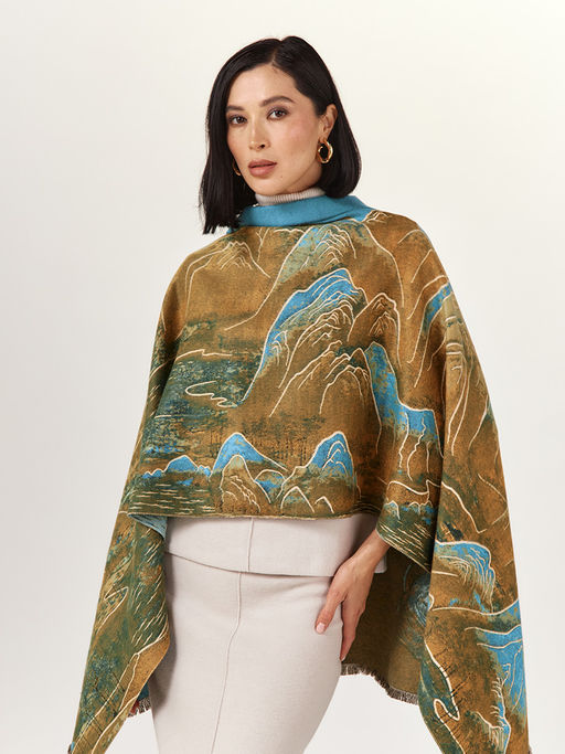 В составе ШЕРСТЬ и КАШЕМИР Большой, мягкий, теплый двусторонний палантин