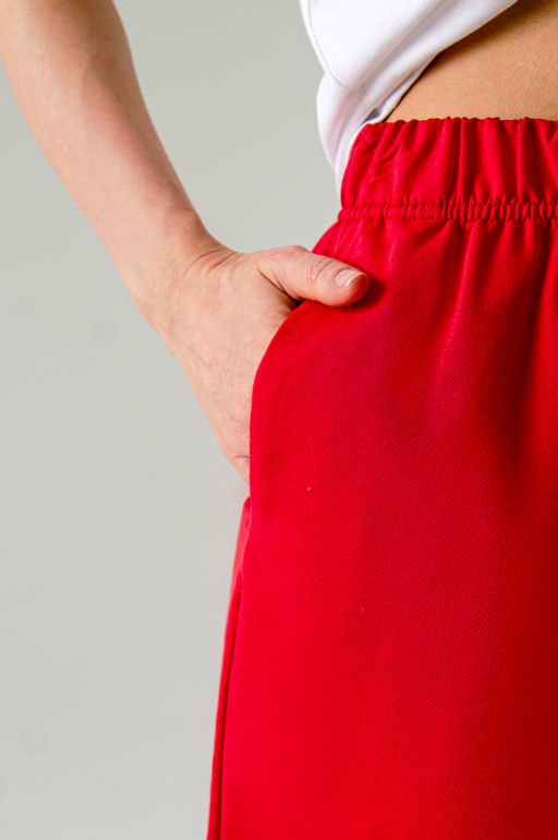 Арт.2374/2 Набор футболка и шорты 42-50 ( 5 шт.) Цвет:верх-белый, низ-красный