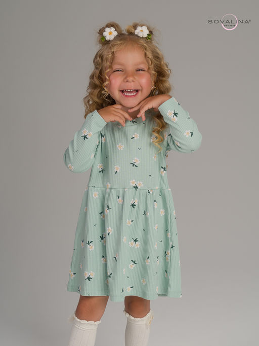Платье Элла мятный букетик