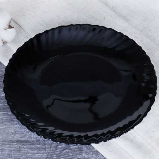 Тарелка 190 мм Классика черная стеклокерамика арт. BNHP75T (Black), 682231