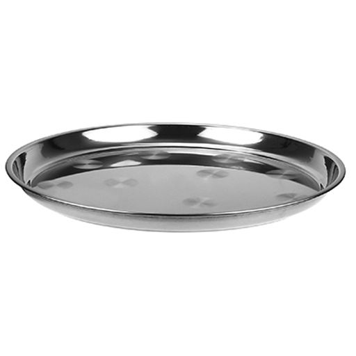 Поднос из нержавеющей стали д34,5см h2,5см (Китай) - Домашняя мода фото 2