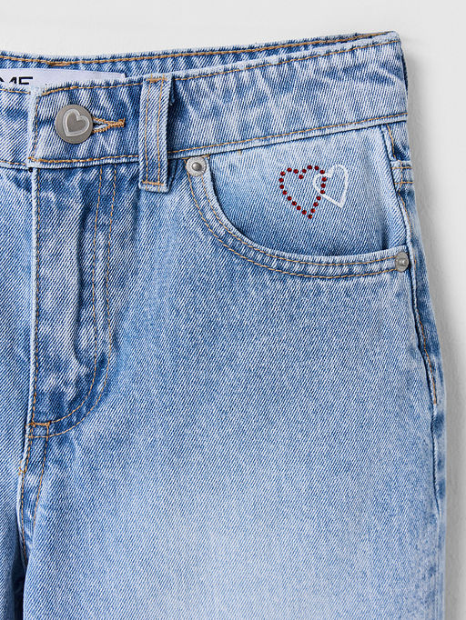 Джинсы для девочек широкие голубые - Mark formelle фото 11