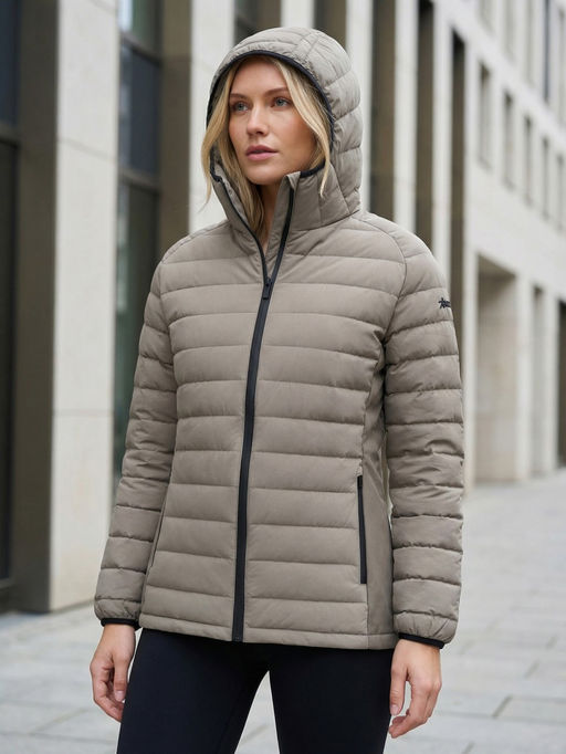 Куртка женская гибридная стёганая с капюшоном с графеновой подкладкой синего цвета 9622_1S - Valianly фото 76