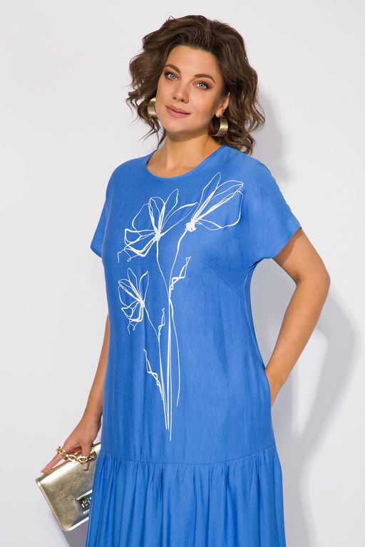 Платье Liliana 1421 василек  фото 2