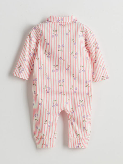 ?i?ekli K?z Bebek Penye Tulum