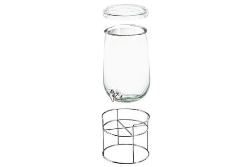 Диспенсер для холодных напитков с краном 8 л 26*22*46 Glaskraft на метал. подставке стекло - Elan gallery фото 5