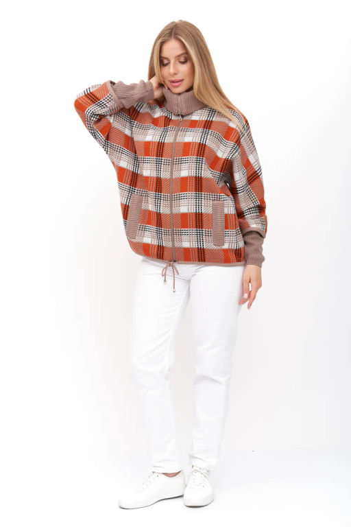 Жакет Д 3128/бежево-оранжевый