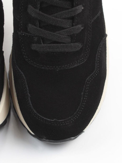 04-PAML08-1Z BLACK Ботинки зимние женские (натуральная замша, 100% шерсть, натуральный мех)