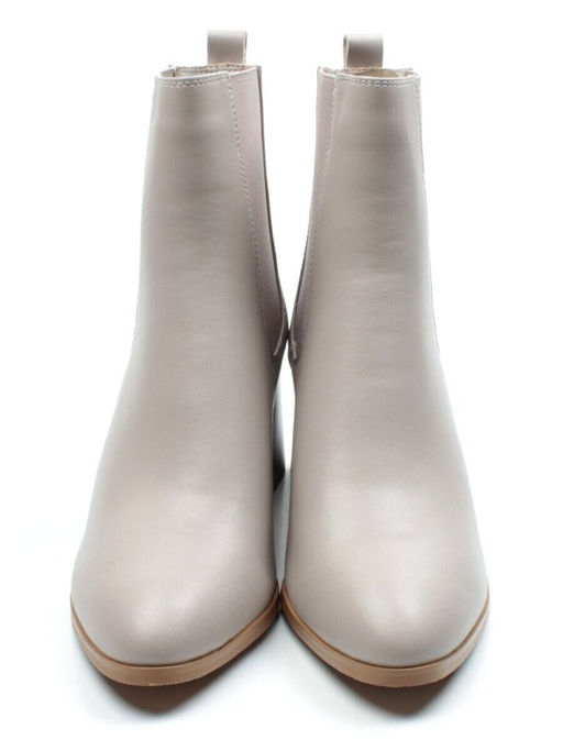 01-PCM359-2 GRAY/BEIGE Ботинки Челси демисезонные женские (натуральная кожа, байка)