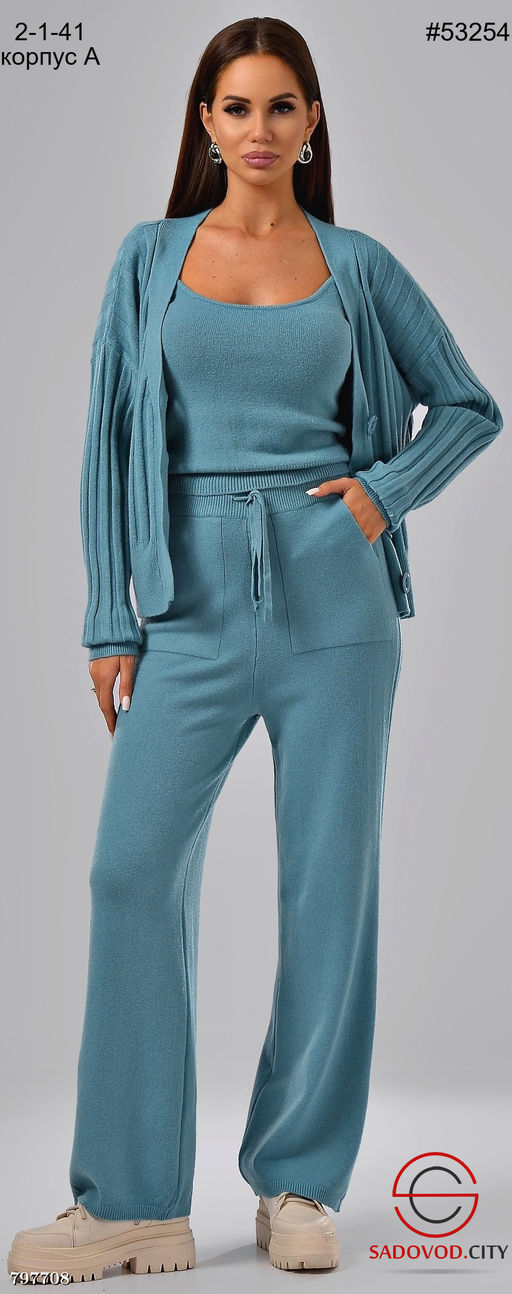 Трикотажный костюм тройка женский - Bruno фото 4