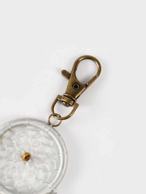 Брелок ловец снов, 17 см, серебристый