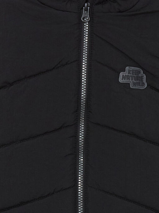 Kap??onlu Bask?l? Erkek ?ocuk ?i?me Yelek