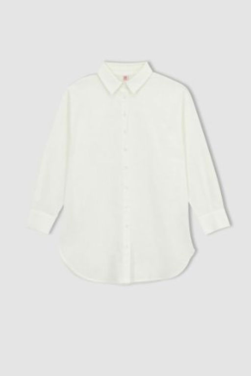 Fall in Love Regular Fit Pamuklu Plaj Gomlegi