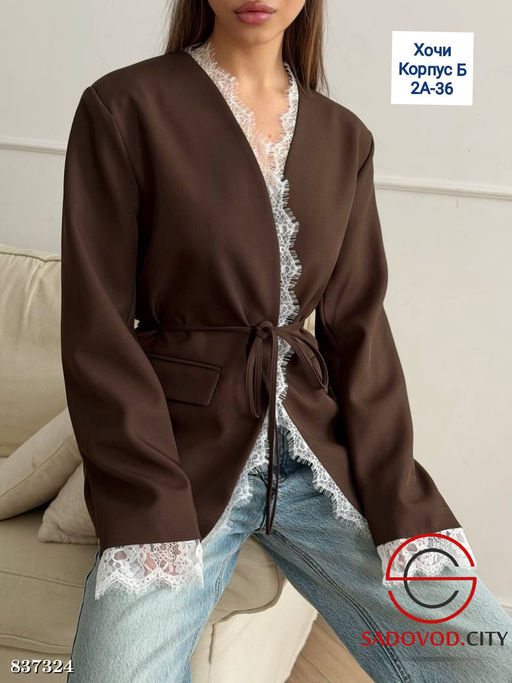 Пиджак женский с гипюром - Bruno фото 2