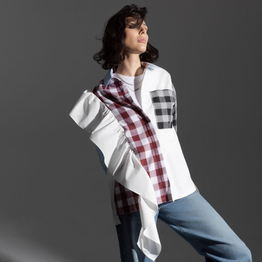 Рубашка В стиле пэчворк (фэшн) - Charutti фото 7