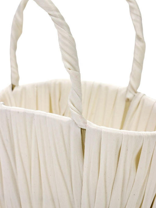 Корзина плетёная для хранения, 16×19×10 см, ручка h=6 см, пластиковая, белая, Greengo