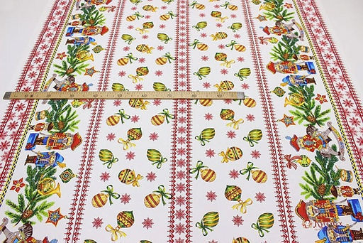 Рогожка Рождественская сказка цв.белый, ш.1.5м, хлопок-100%, 160гр/м.кв - Купава фото 4