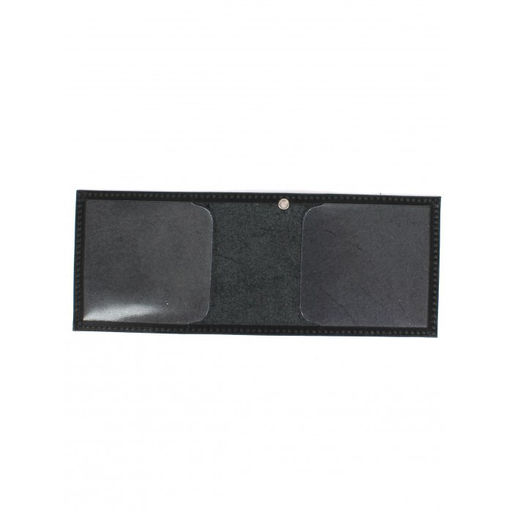 Обложка Croco-у-600-1 (для удостоверения) натуральная кожа черный пулл-ап (254) 264317  фото 2