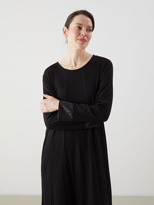 Bisiklet Yaka Elbise