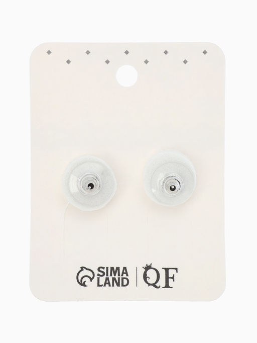 Серьги со стразами "Прямоугольник" 30*9мм, цвет белый в серебре