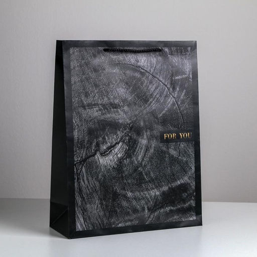 Пакет подарочный ламинированный, упаковка, Wood style, L 31 х 40 х 11.5 см