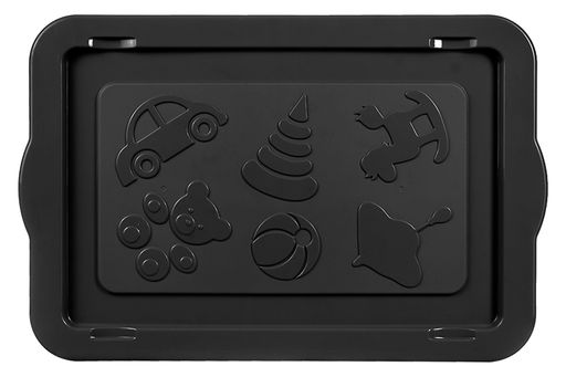Ящик для игрушек 55 л 61*41*33 см KidsBox  Спорткар серый с черной крышкой, на колёсах - Elan gallery фото 5