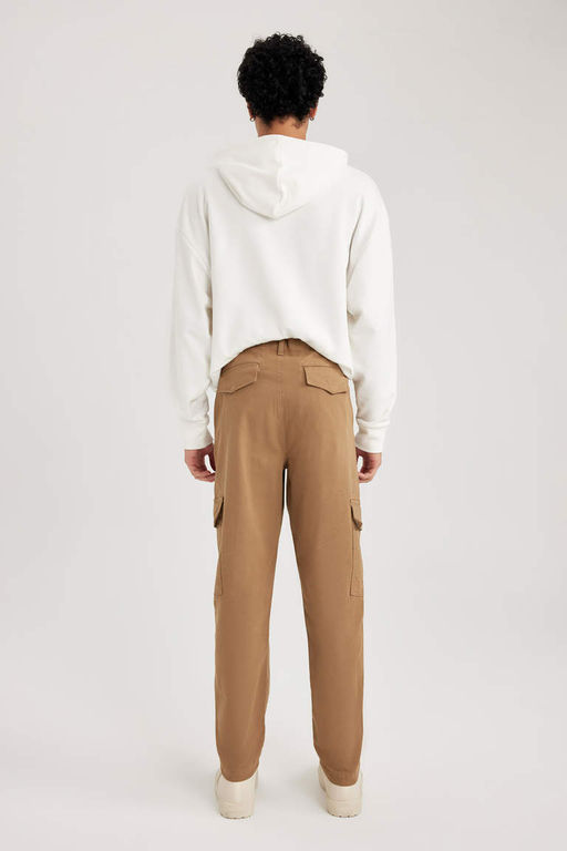 Прямые габардиновые брюки с карманами-карго и карманами Relax Fit - Defacto фото 8