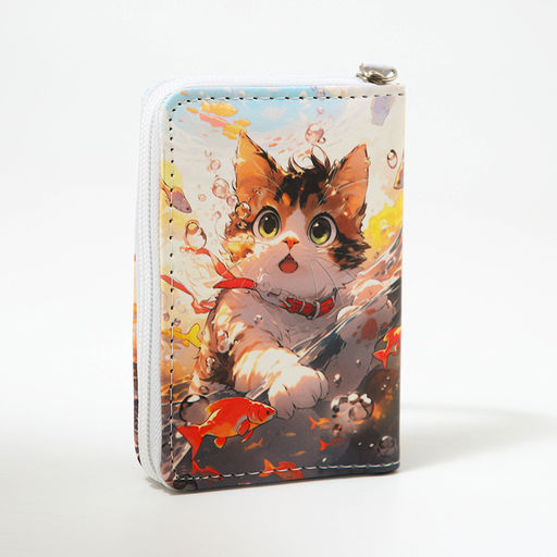 Кошелёк детский Выбражулька «Котик», на молнии, разноцветный