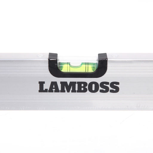 Уровень строительный алюминиевый Lamboss, 3 глазка, 60см