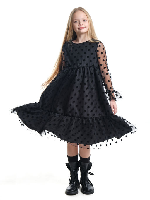 Платье для девочки праздничное нарядная форма детская одежда UD 7850 черный - Mini maxi фото 2