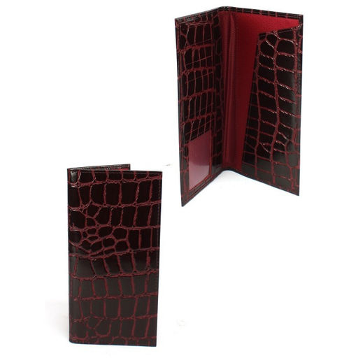 Портмоне/клатч жен Croco-ПР-959 натуральная кожа 4 отд, 8 карм, бордо скат (67) 265491