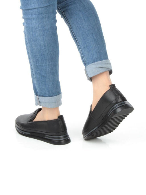 01-5018-1 BLACK Ботинки демисезонные женские (натуральная кожа) 39