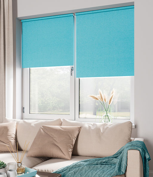 Рулонные шторы Блэкаут бирюза/ 52 x 175 см