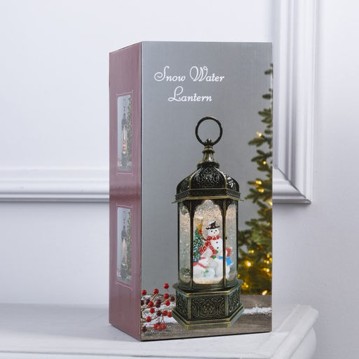 Светодиодная фигура «Фонарь с Дедом Морозом» 11.2×18.5×11.2 см, пластик, от батареек ААх3, USB, свечение тёплое белое